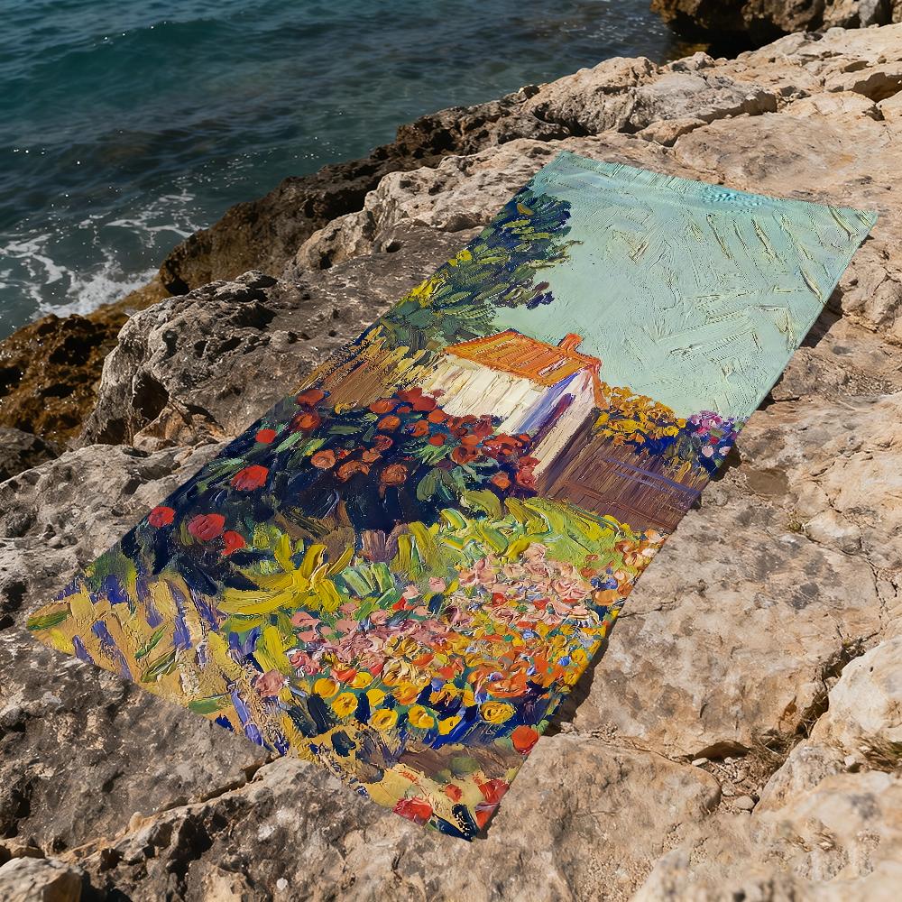 V-van art Towel Large G-Gogh Quick-Drying Microfiber soft Beach Towel for Travel Fitness Sauna Bathing Camping