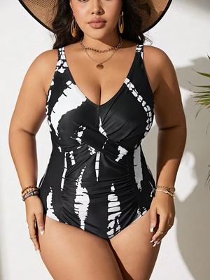 Plus Size Swimsuit Woman One-Piece Bikini Push Up 2025 High Waist Swimwear Women Bathing Suit Beach Swimming Suit Monokini