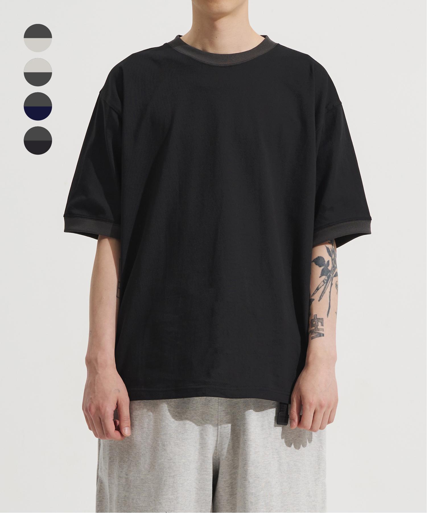 Zero Regular Ringer T-Shirts [New 4 Colors] Black/Charcoal/L