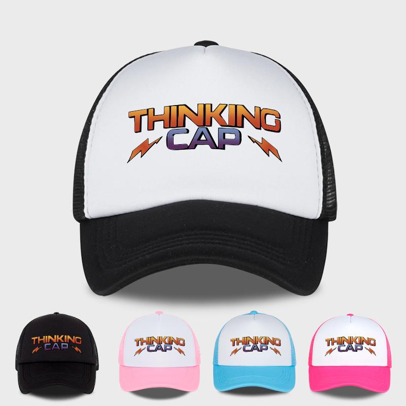 Mlfo Thinking Cap Printed Mesh Baseball Cap Outdoor Mesh Baseball Cap Casual Trucker Hat Unisex Casual Fashion Item
