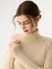 Women's Slim Fit Cashmere High-Neck Sweater - Autumn/Winter Solid Color Knit Base Layer Top