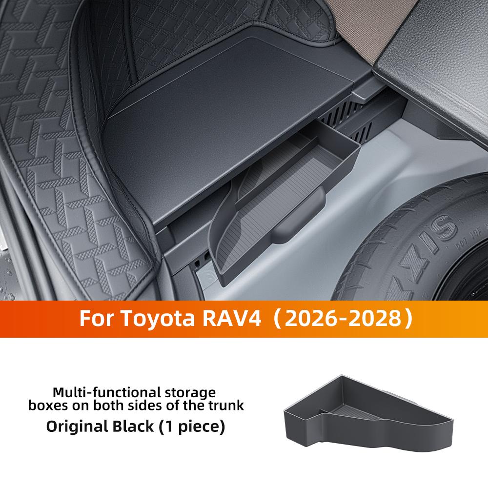 Left Trunk Storage Box For Toyota RAV4 2026-2028 ABS Rear Cargo Side Organizer Tray Car Interior Accessories