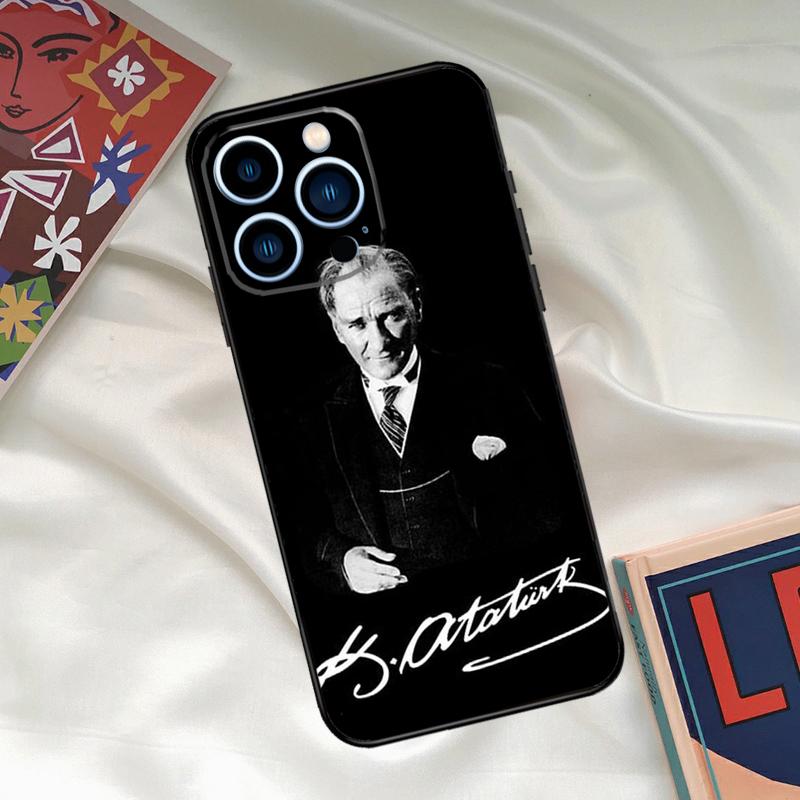 Mustafa Kemal Ataturk Case For iPhone 16 15 14 Pro Max Cover For iPhone 16 15 11 12 13 Pro Max Mini XS X XR Plus Capa