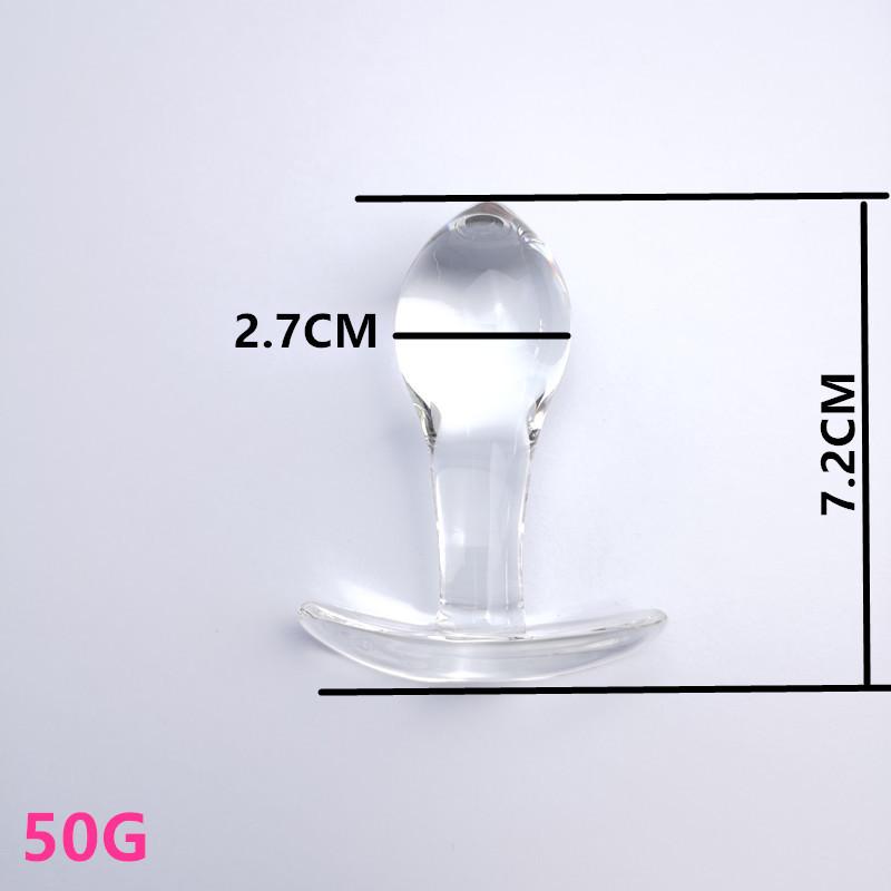VaHppy 3pcs/lot Boat-shaped glass anal plug L/M/S 2.7/3/3.5cm Adult Sex toys products for girl Gay SM BDSM