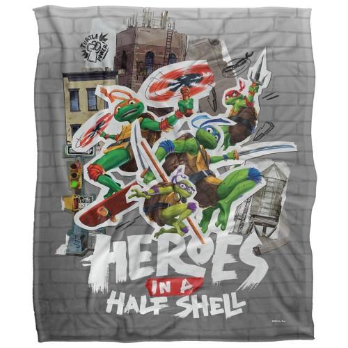 Teenage Mutant Ninja Turtles: Mutant Mayhem Heroes In A Half Shell Silky Supersoft Blanket