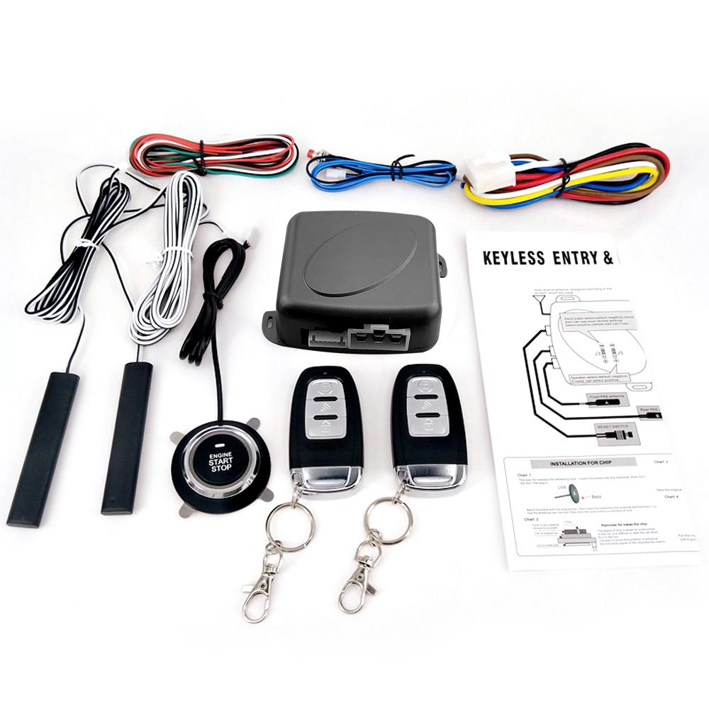 

Start Alarm System Push Button Remote Starter Stop Auto Anti-theft System 9Pcs Car SUV Switch Keyless Entry Engine чорний