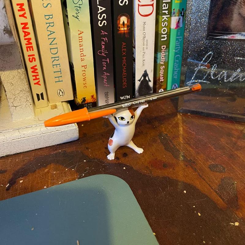 5pcs Dancing Cats Pen Holder Cat Lover Gifts,Creative the Coffin Dancers for Desk Home Decoration Ornaments Small Item Storage