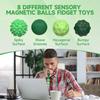Lynker Magnetiska Fidget-bollar Leksak 8-pack, Silikonfodral, Ångestlindring, för Vuxna Tonåringar, Tyst Leksak för Kontorsbordet, Rolig Magnetisk Gåva, Grön