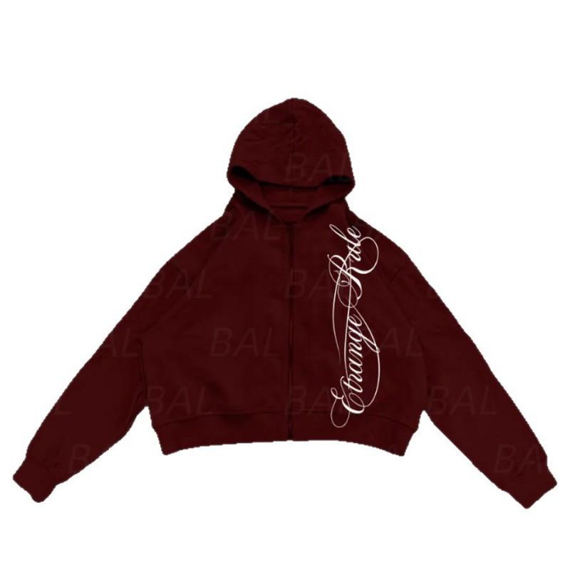 Y2K Briefdruck Hoodie Damen Lockerer Schnitt Streetwear Sweatshirt Winter Warm Lässiges Oberteil