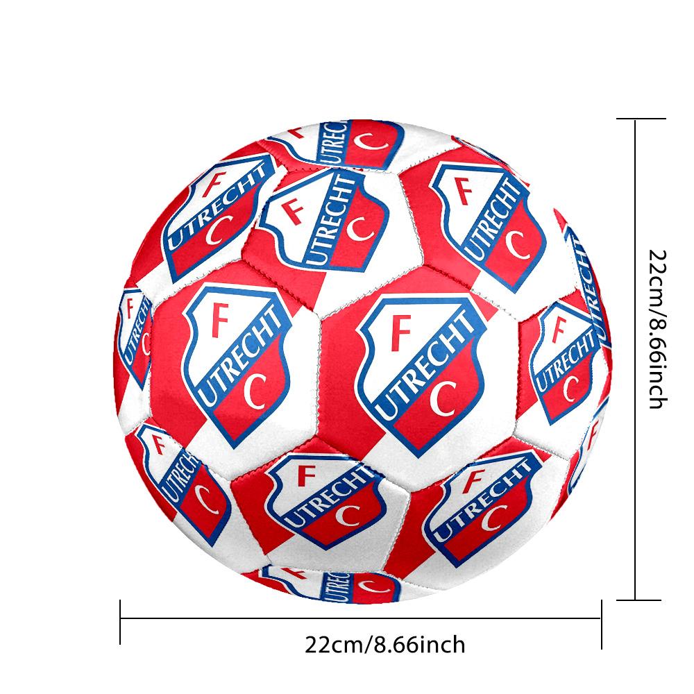 FC Utrecht Indoor Soccer Ball Colorful All Ages Machine Stitched PVC Competition Ready Durable High-Bounce