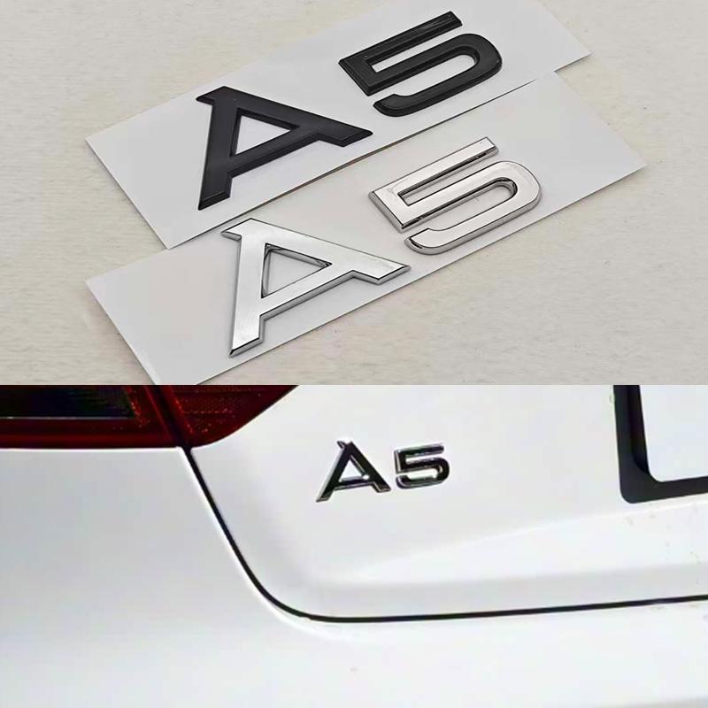 3D ABS Araba Harfleri Logo A5 Q5 Arka Bagaj Rozeti Çıkartma Amblem Çıkartmaları Audi Q5 A5 İçin Oto Kuyruk Aksesuarları