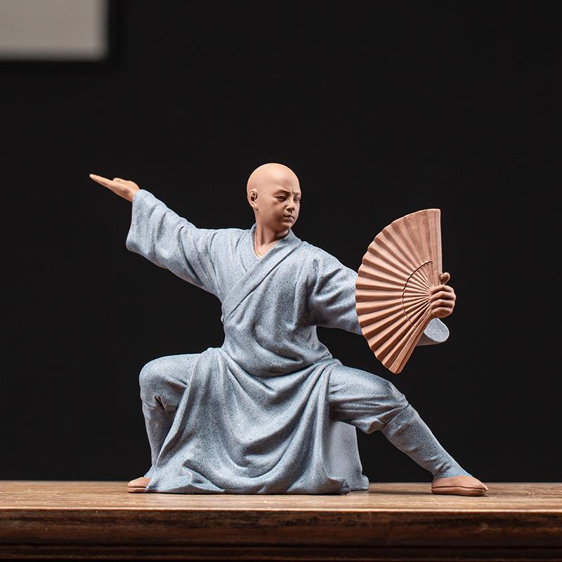 Ceramics Little Monk Decoration Statue Luxurious Home Room Office Character  Ornaments Chinese Specialty Crafts