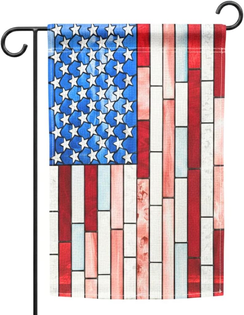 NIKCO America Spring Garden ag | 12 x 18 Inch Double-Sided | 250 Anniversary USA Patriotic American ag for Summer Outdoo AAS