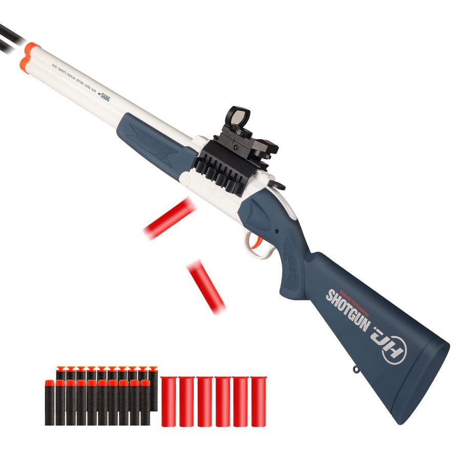 Soft Foam Blaster Toy Dart Gun Spring- Air Pump Shotgun Play Set Shell Ejecting with Scope and Bullets for Teens YouthChristmas
