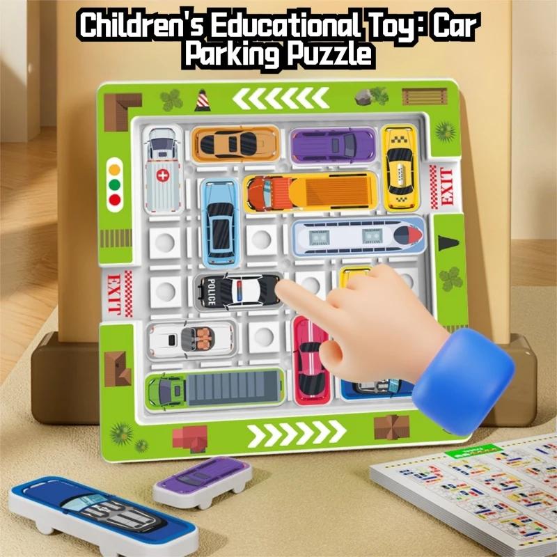 Activating Toys Montessori Car Parking Puzzle Logic Maze Toy Educational Kids Game Improve Logical Thinking Concentration Parent-Child Gift