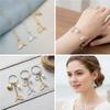 Alloy Pearl Inlaid Fishtail Charm for DIY Necklace, Bracelet & Earrings – Luxury Jewelry Accessory