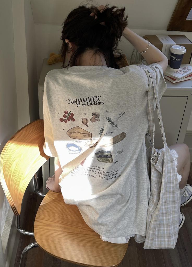 American retro cotton short-sleeved t-shirt women's summer new loose large size fat mm catties half-sleeved t-shirt top trendy