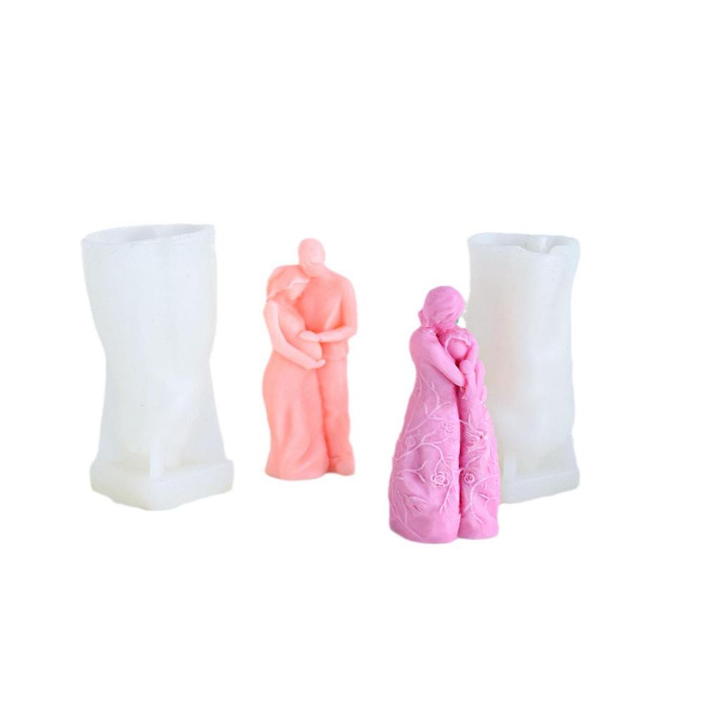 Pregnant Woman & Child Silicone Mold for DIY Aromatic Plaster Candle