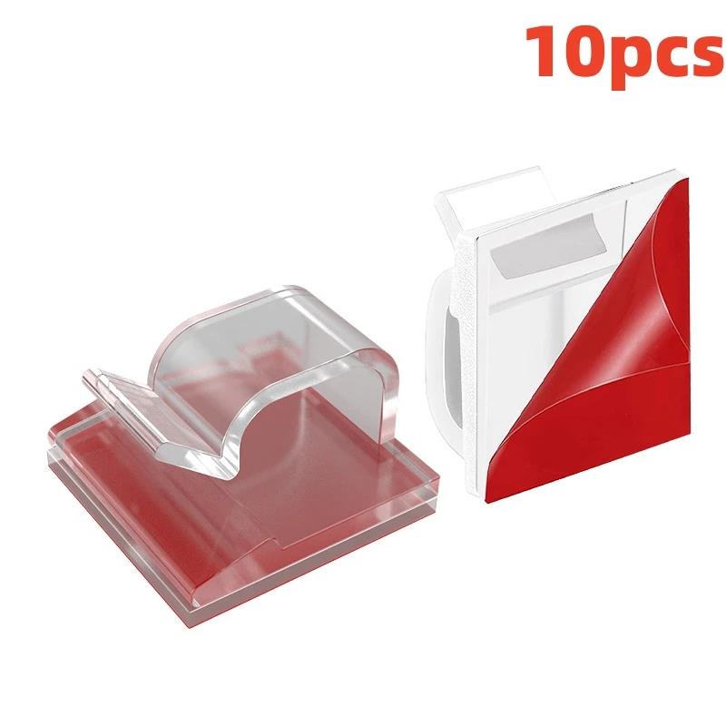 10/20/50PCS Cable Organizer Clip USB Cable Management Self Adhesive Cord Wire Holder Organizer Clamp For Keyboard Earphone Mouse