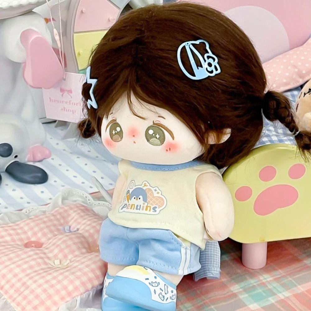 Cartoon T-Shirt 20cm Baumwollpuppenkleidung Outfit Plüschpuppenkleidung Puppenzubehör
