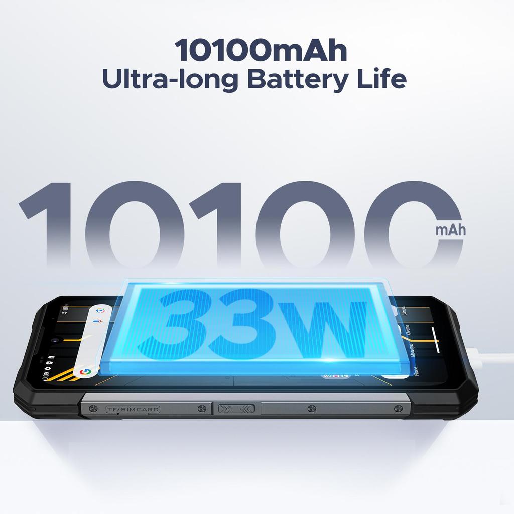 DOOGEE S200 X Odolný Smartphone 5G, 32GB+512GB(2TB), 1,32'' AMOLED zadní displej, 10100 mAh/33 W, 100 MP + 20 MP, 6,72'' FHD+ 120 Hz