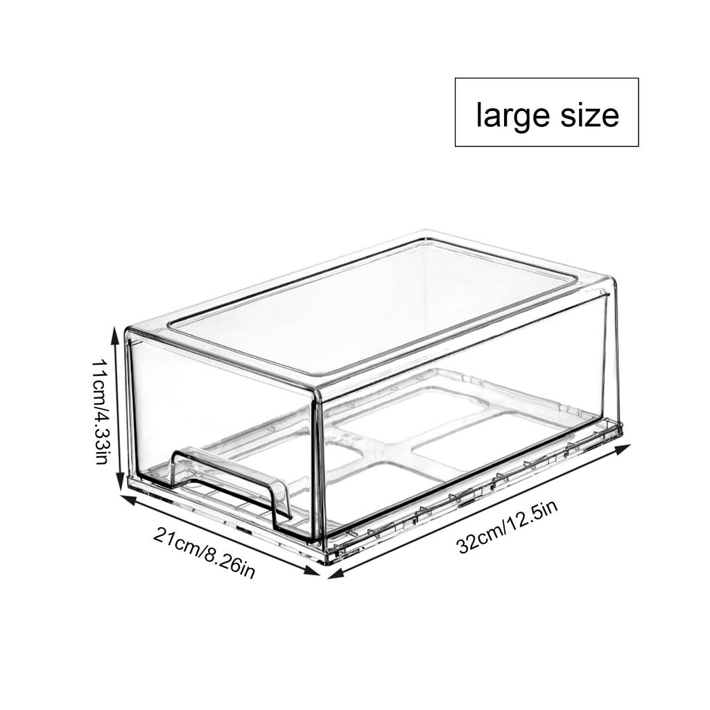 Stackable Acrylic Drawer Organizer Acrylic Plastic Organizers Bin for Makeup Palettes Beauty Accessories Vanity Desk Organizing