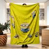 Minions Print Blanket - Soft & Comfortable, for Bedroom, Travel, Sofa, Home Decoration - Birthday Christmas Gift for Friend