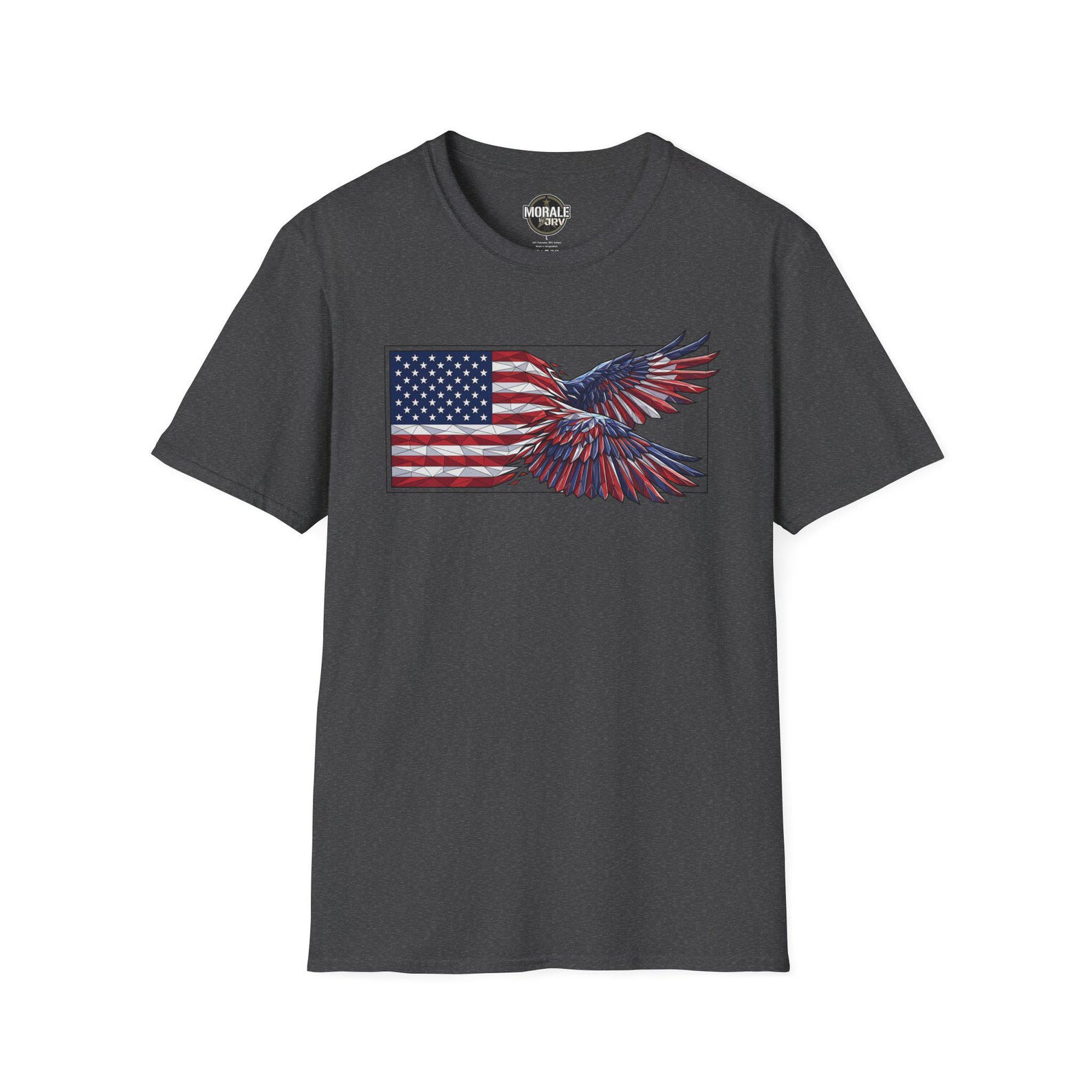 American Flag Eagle T-Shirt | Patriotic Bald Eagle Graphic Tee | Veteran Gift USA 2XL