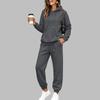 Damen Kapuzenpullover mit Futter und Jogginghose Set Lockerer Fit Lässiger Trainingsanzug