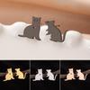 Stainless Steel Asymmetrical Tom and Jerry Women's Earrings