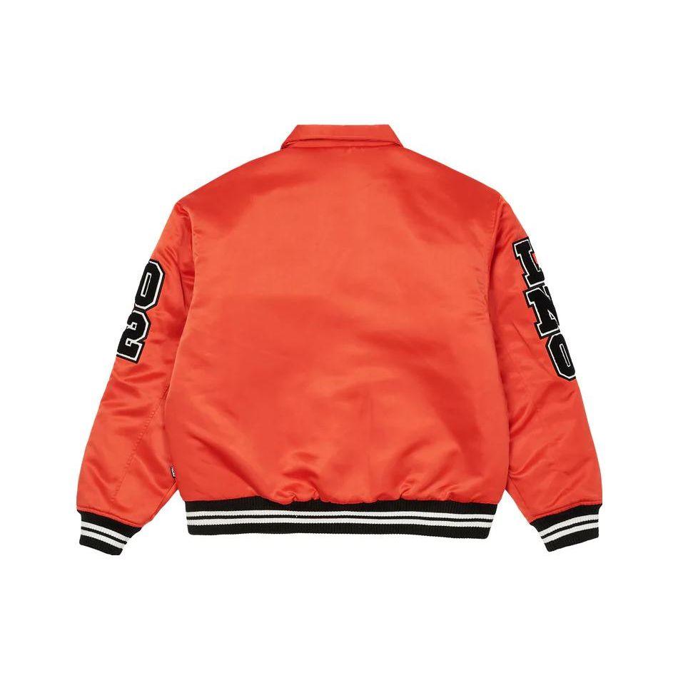 Palace Satin Varsity Jacket Orange Men Outerwear P23JK025