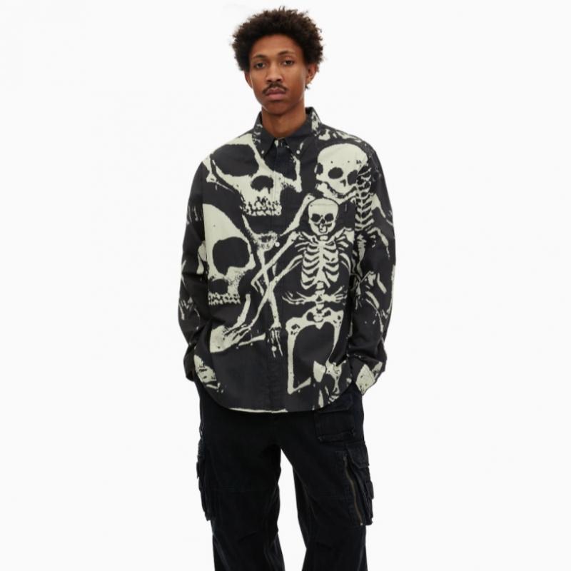 Thisisneverthat Skeleons Shirt Attraced Black