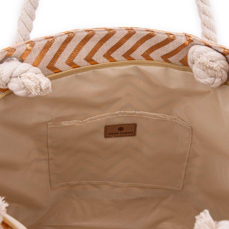 Sac de plage à motif géométrique satiné GERARD PASQUIER