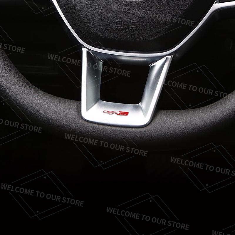 Comvhi1 GT Line Badge Auto Interior Metal Logo Emblem Car Steering Wheel Sticker For Kia Sorento Ceed Picanto Stinger Stonic K3 K7 K5 K9