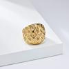 New Arrival Stainless Steel Golden Honeycomb Pattern Ring for Women