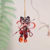 Cartoon Nezha Pendant Keychain Anime Nezha 2D Flat Acrylic Ornament Charm,Hanging Decoration For Car,Bag,Festive,Party,Gift