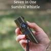 Compass Outdoor Survival Whistle Multifunction 7-in-1 Emergency Whistle  Hiking