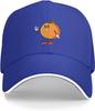 Cute Orange Fruit Character Baseball Cap Polyester Adjustable Casual Outdoor Adult Cap