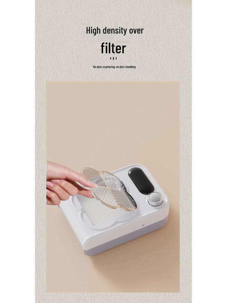 Adjustable Speed Nail Dust Collector with Circulating Filter for Home Manicure