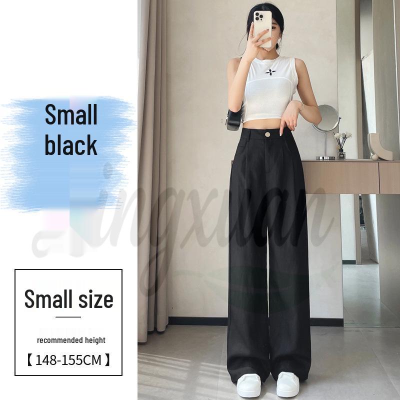 2026 Women s Tencel Linen High-Waisted Wide-Leg Pants - Ice Silk Sun Protection, Floor-Length 2X Large