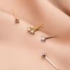 100% 925 Silver Small CZ Zircon Stud Earrings Mini Crystal Student Stud Minimalist Jewelry
