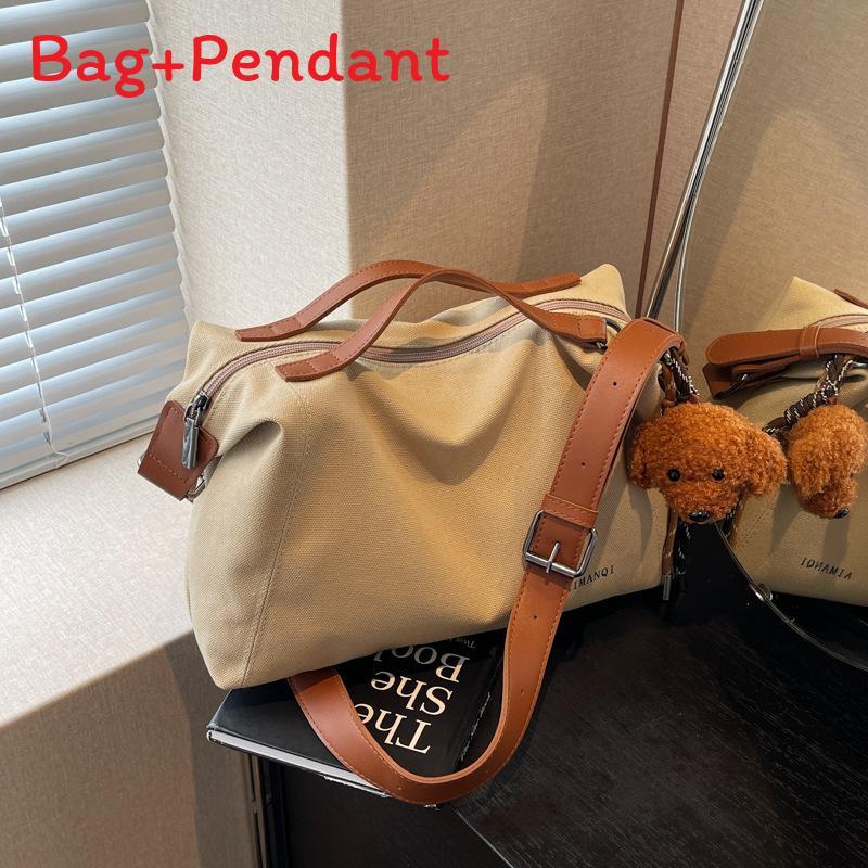 Canvas Shoulder Bag For Women With Large Capacity And Zip Closure For Daily Use