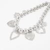 Chunky Chain Neck Jewelry Accessories Heart Pendant Jewelry Women Simulation Pearl Beaded Clavicle Chain Necklace