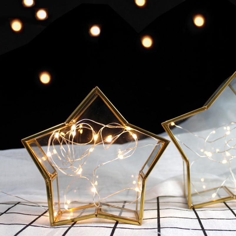 Five-Pointed Star Bottle Coin Jar Star Keepsake Boxes Mini Small Wishing Bottle Glass Jar Ideal Corsage Box for Preserved Flowers Origami Stars
