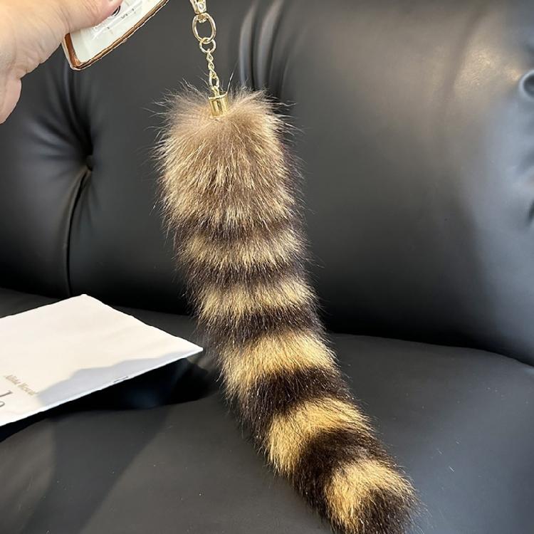 Long Tail Keychain for Key Holder Plush Tail Charm Key Holder Keyring Pendant Decorations Purse Bag Charm