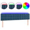 3122104 vidaXL LED Headboard Dark Blue 160x5x78-88 Cm Velvet