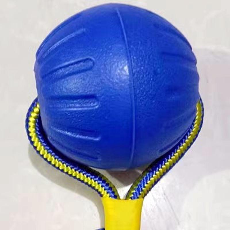 

Dog Ball Toy Ball Bite-Resistant Puzzle Training Malinois Large Dog Dog Training Dog Elastic Ball Border Collie Pet Supplies Small size Blue -7cm