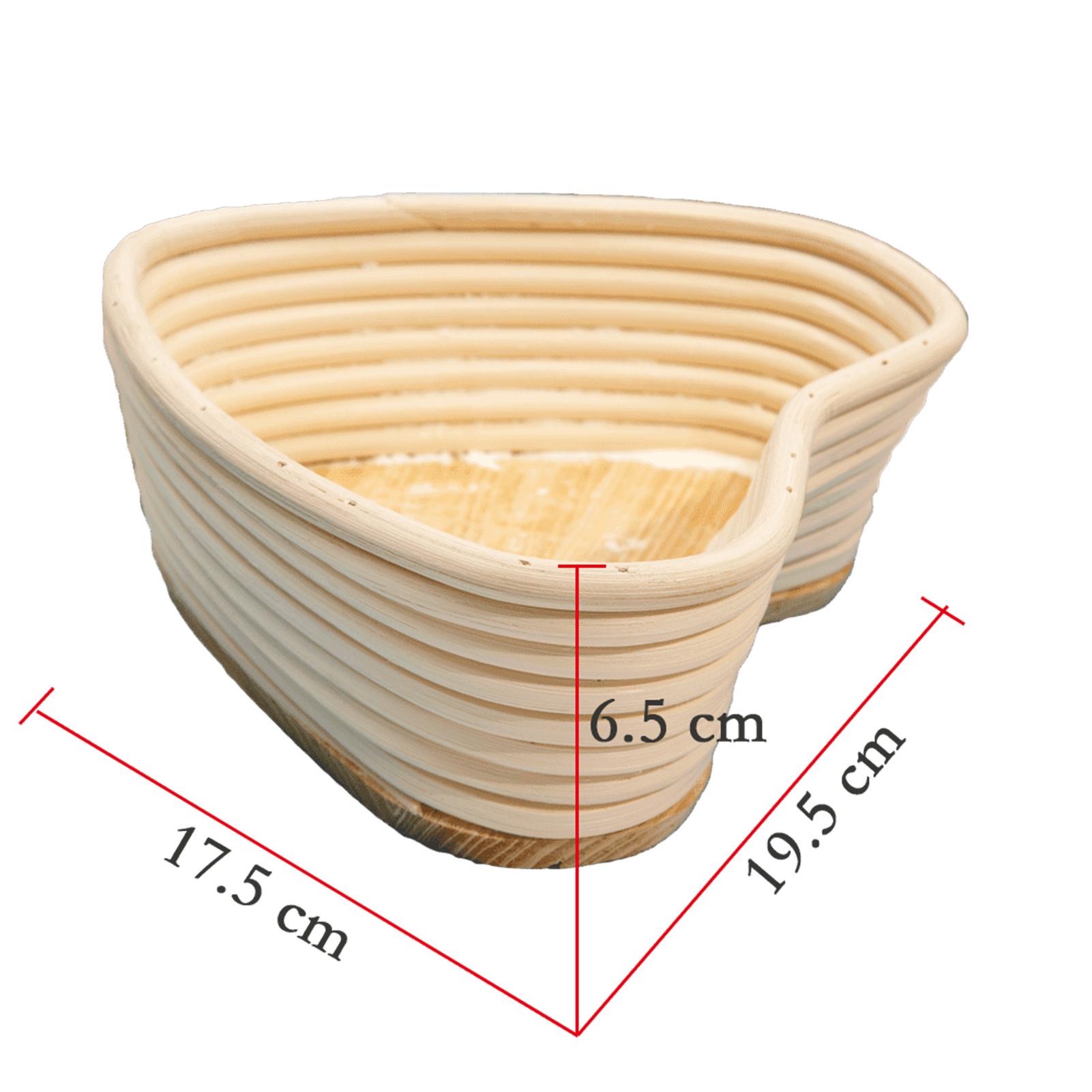 

Корзина для брожения хлеба в форме сердца, плетеная вручную из натурального ротанга, корзина для хранения теста, расстойка, органайзер для выпечки хлеба