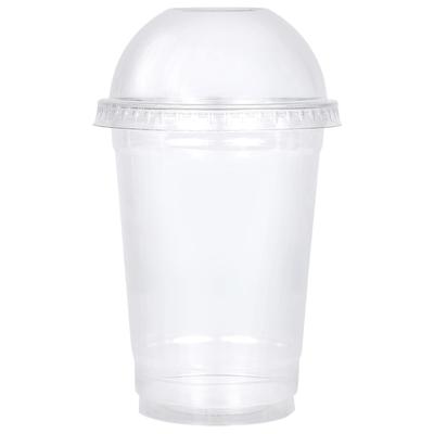 [Lot de 50] Gobelets PET HONOR, 300 ml, Gobelets transparents à emporter avec couvercles dômes