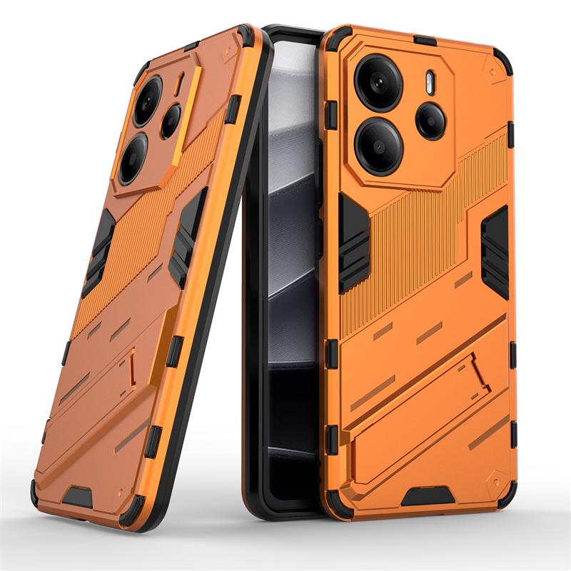 

Для чохла Redmi Note 14 4G Кришка Redmi Note 14 4G Capas PC Броня Ударостійкий Бампер для телефону Тримач Fundas Xiaomi Redmi Note 14 4G Note14 4G(163.25mm) помаранчевий